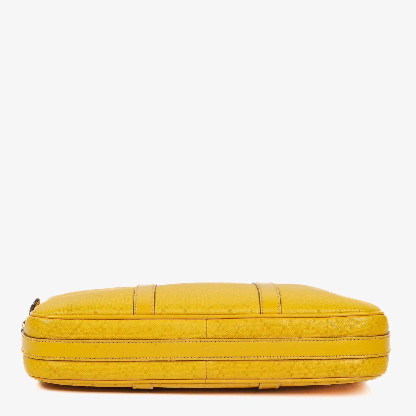 Gucci Yellow Diamante Leather Business Bag