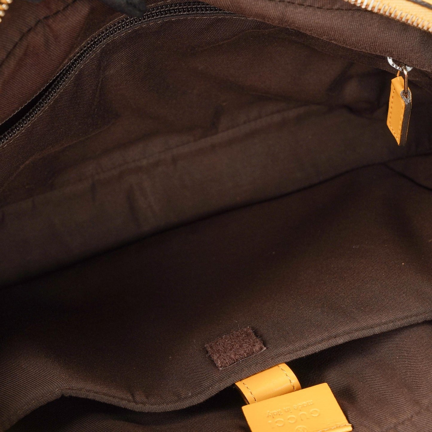 Gucci Yellow Diamante Leather Business Bag