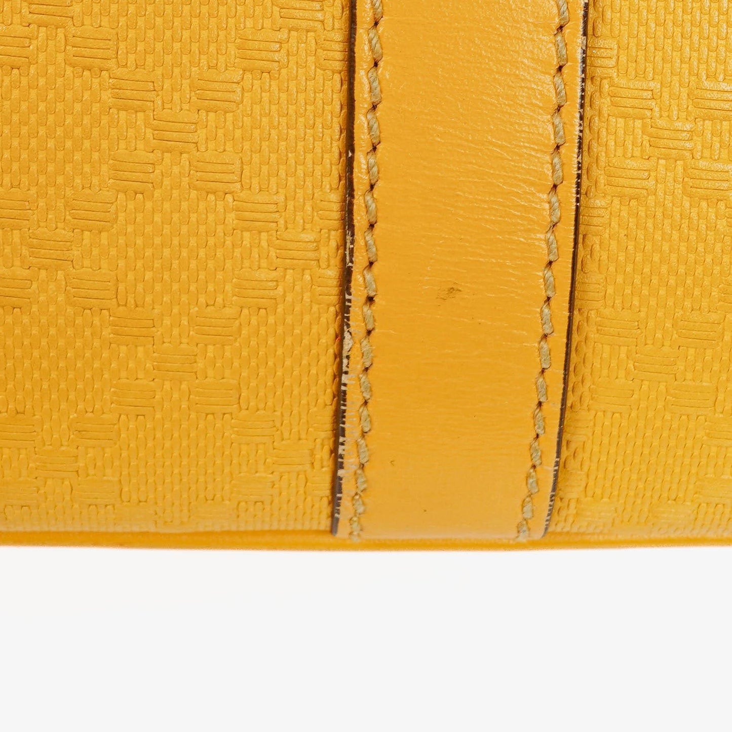 Gucci Yellow Diamante Leather Business Bag