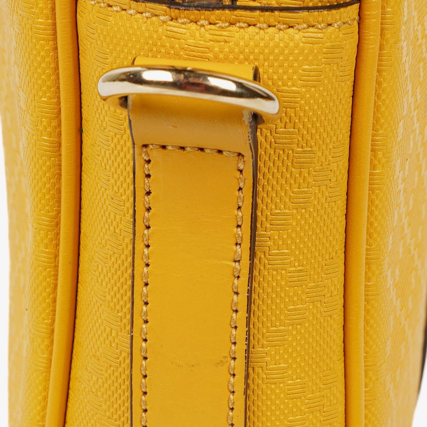 Gucci Yellow Diamante Leather Business Bag