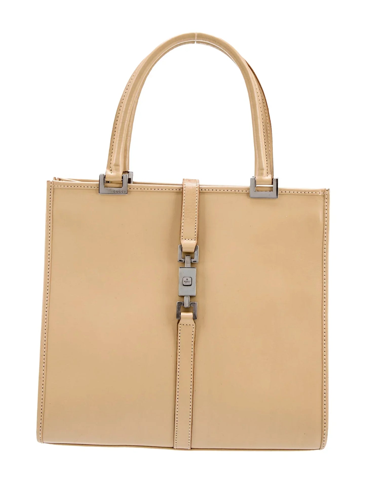GUCCI PISTON LOCK JACKIE VINTAGE CALFSKIN TOTE BAG
