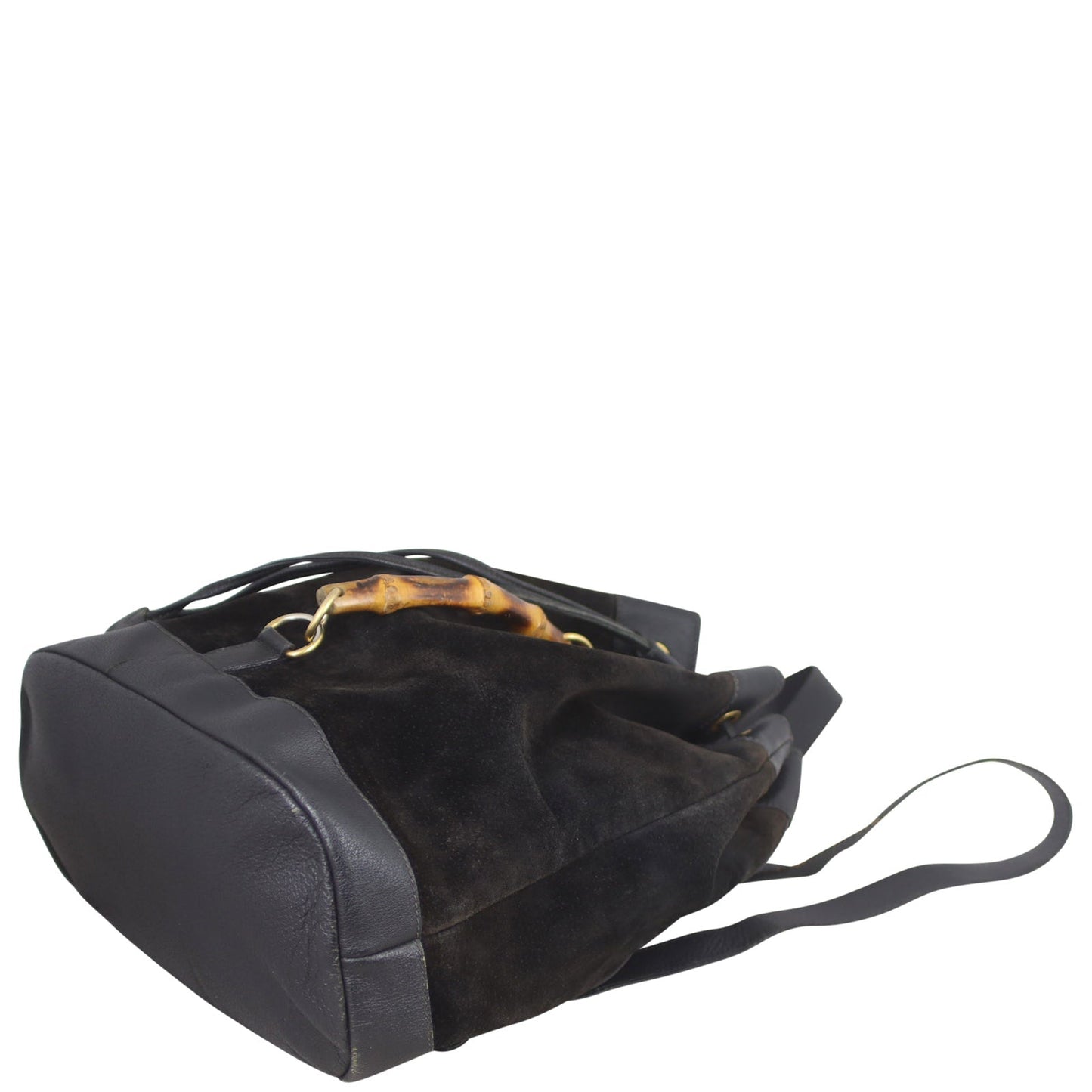 Gucci Bamboo Suede and Leather Backpack