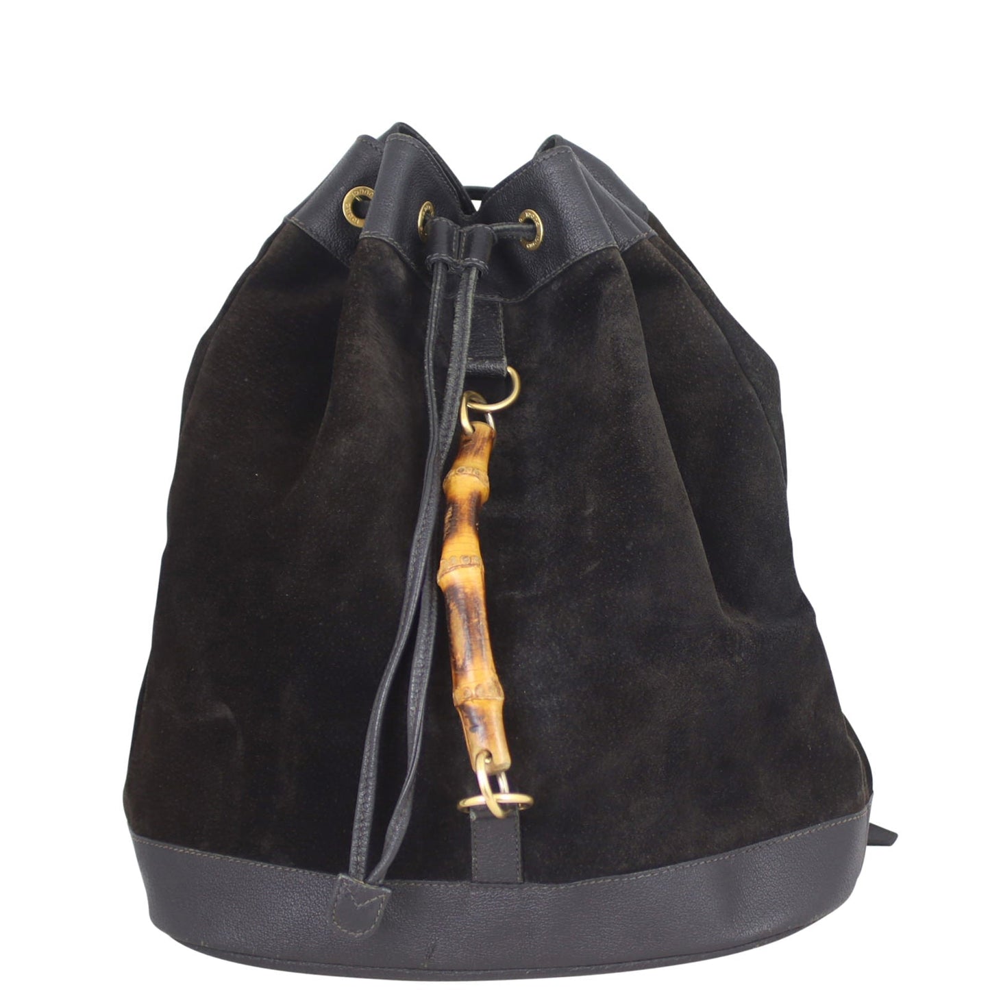 Gucci Bamboo Suede and Leather Backpack