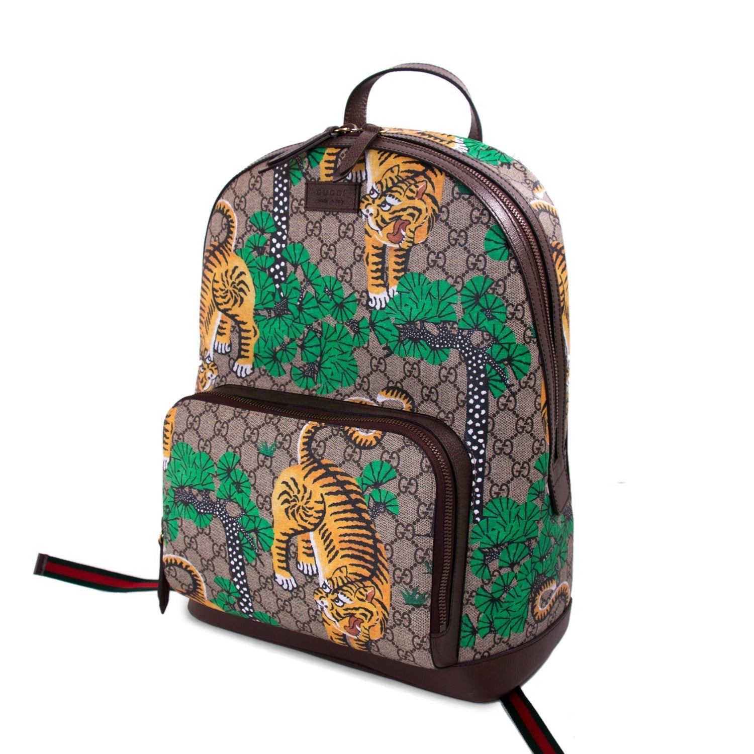Gucci GG Supreme Leather Canvas Backpack Style 3