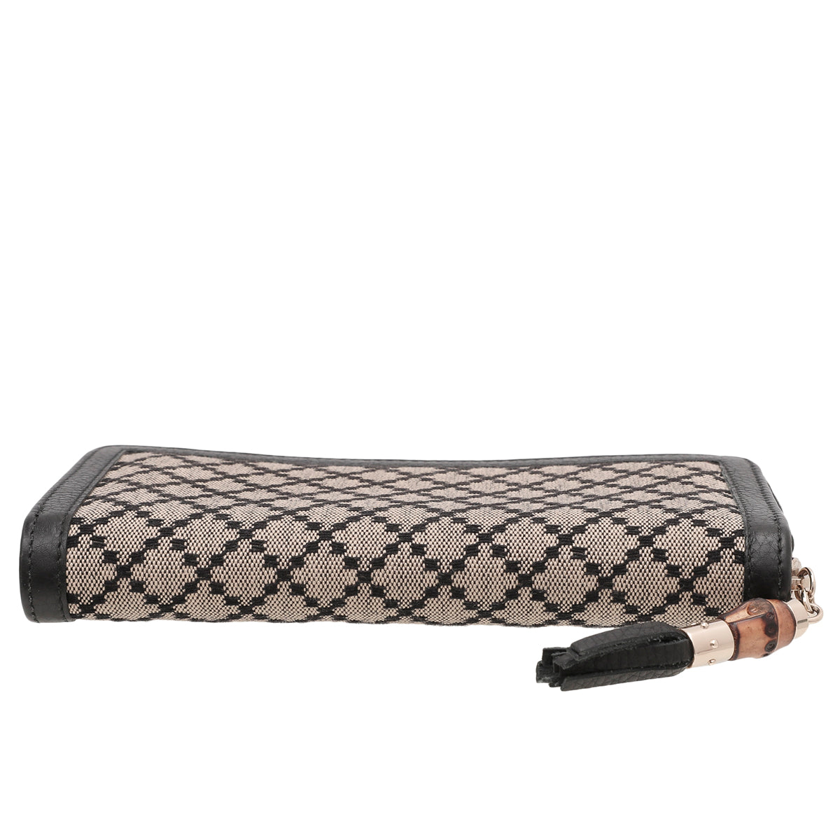 Gucci Bicolor Diamante Bamboo Tassel Zippy Wallet