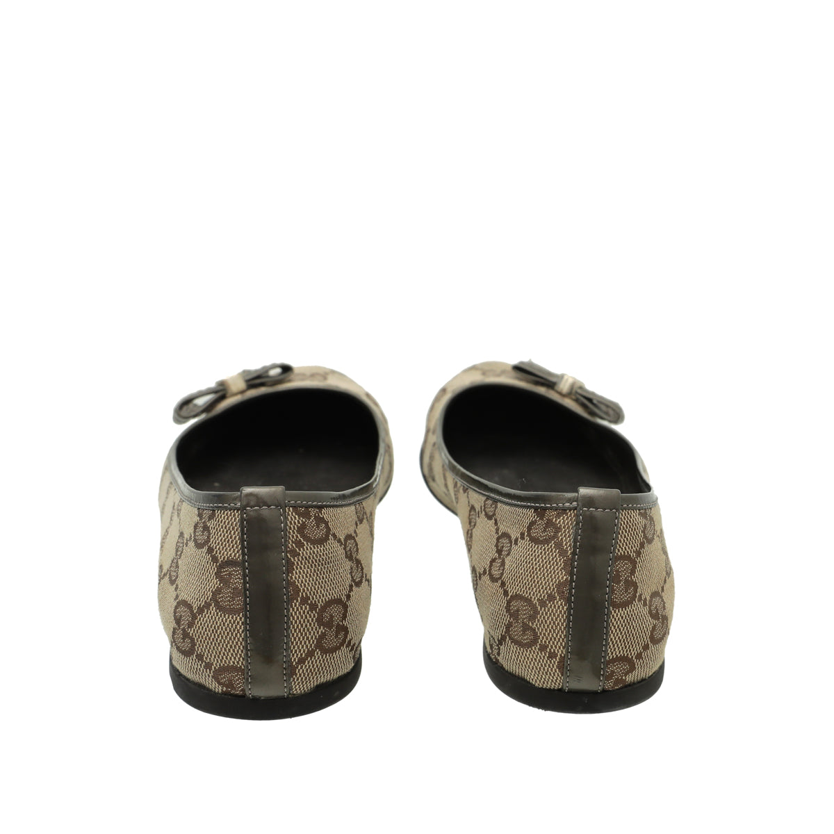 Gucci Bicolor GG Bow Flat Ballerina 35.5