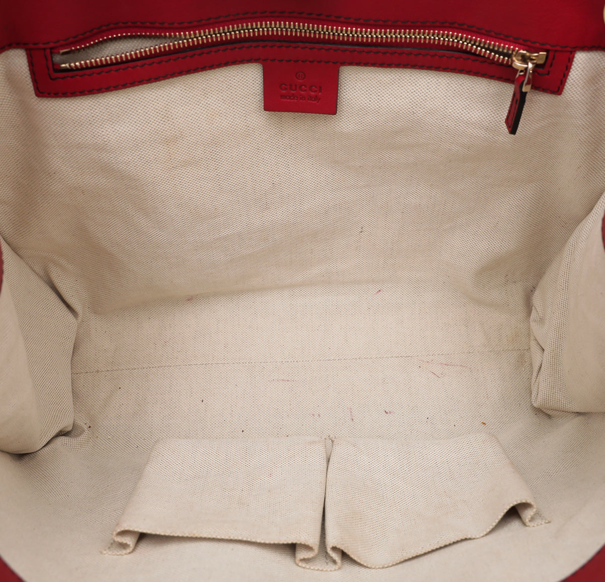 Gucci Red GG Guccissima Emily Large Bag