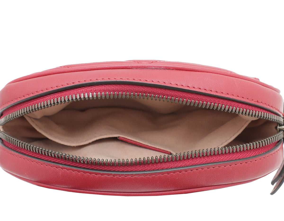 Gucci Red GG Marmont Belt Bag