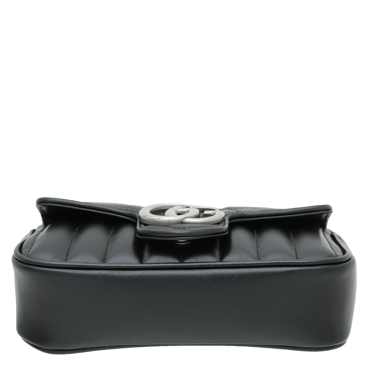 Gucci Black GG Marmont Diagonal Vertical Motifs Bag