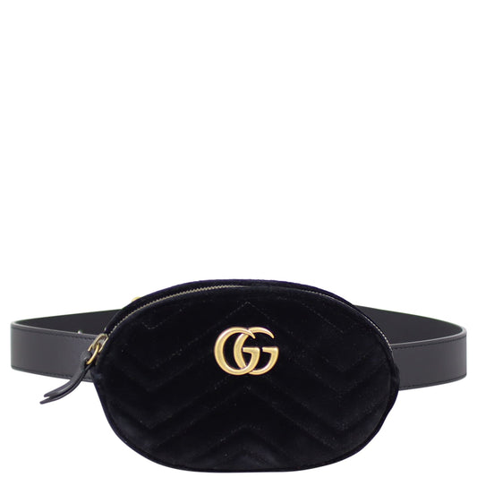 Gucci GG Marmont Matelasse Velvet Belt Bag