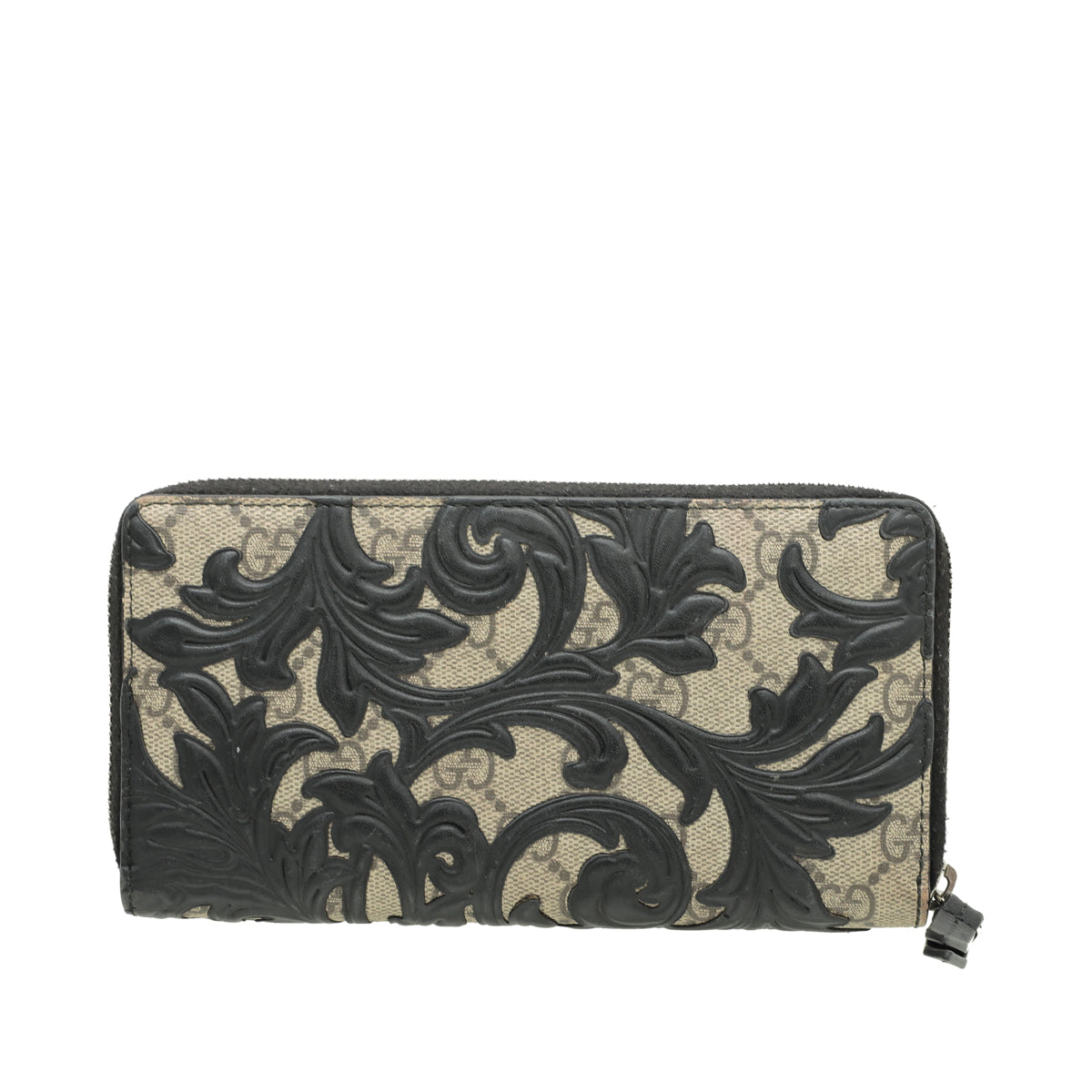 Gucci Bicolor GG Supreme Arabesque Zip Wallet