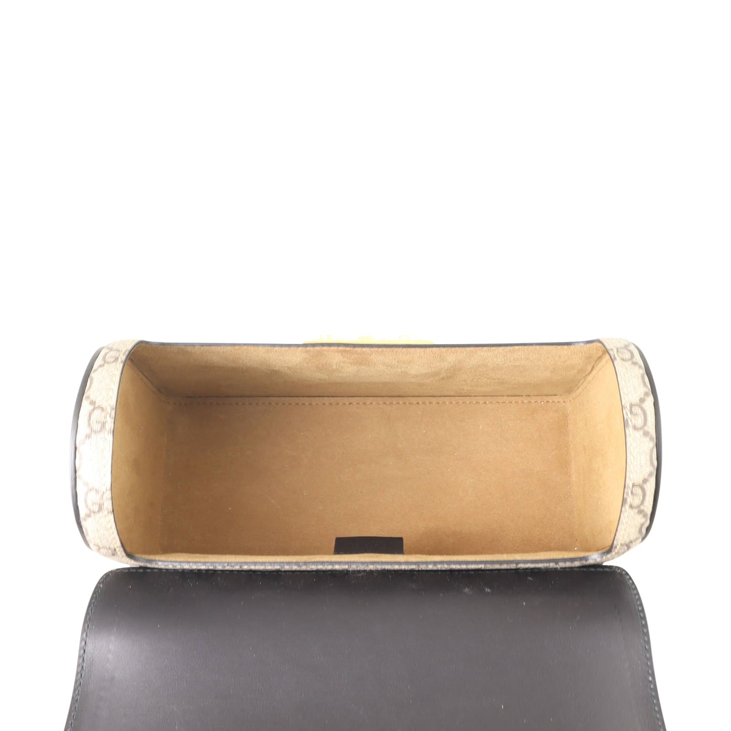 Gucci GG Supreme Padlock Bamboo Handle Small Bag