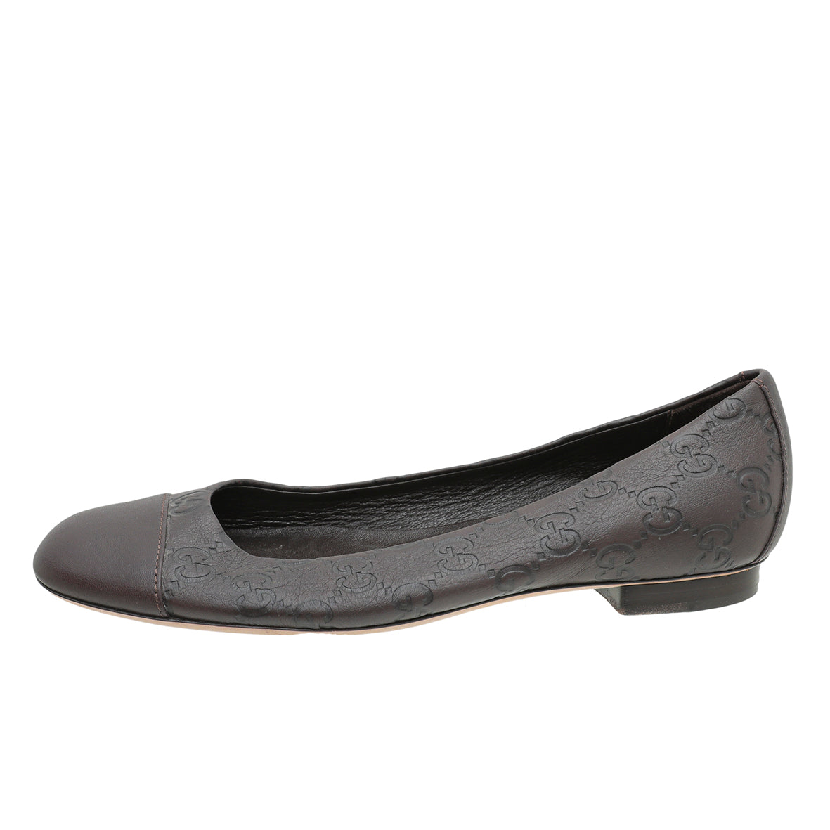Gucci Chocolate Brown Guccissima Ballet Flats 36.5