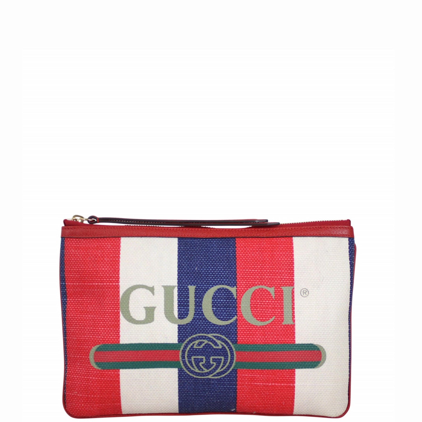 Gucci Linea Merida Striped Canvas Pouch