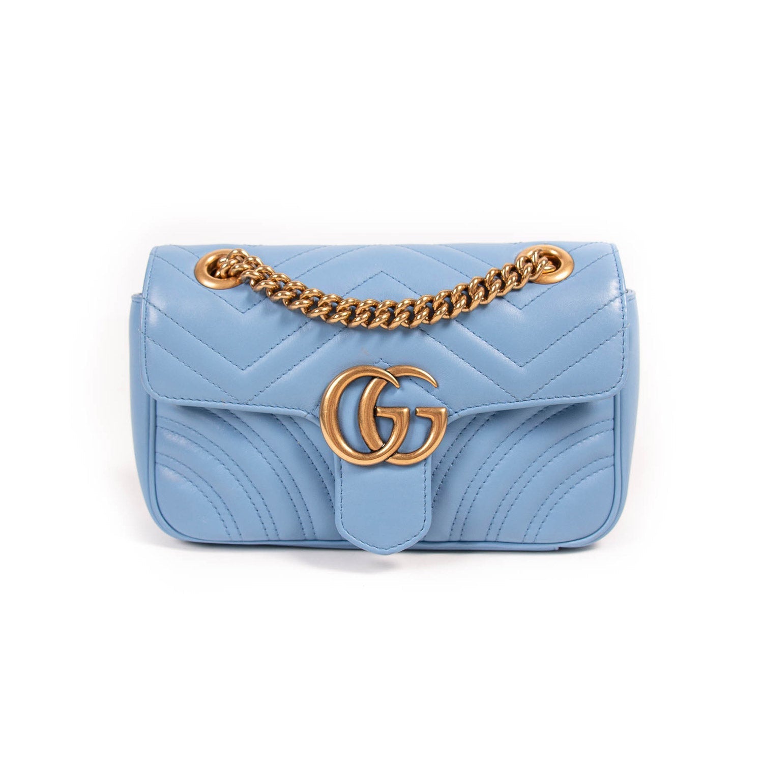 Gucci GG Marmont Leather Chain Shoulder Bag Style 20