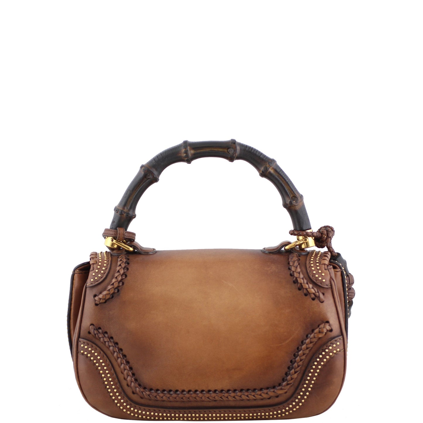 Gucci New Bamboo Stud-Embellished Bag Medium