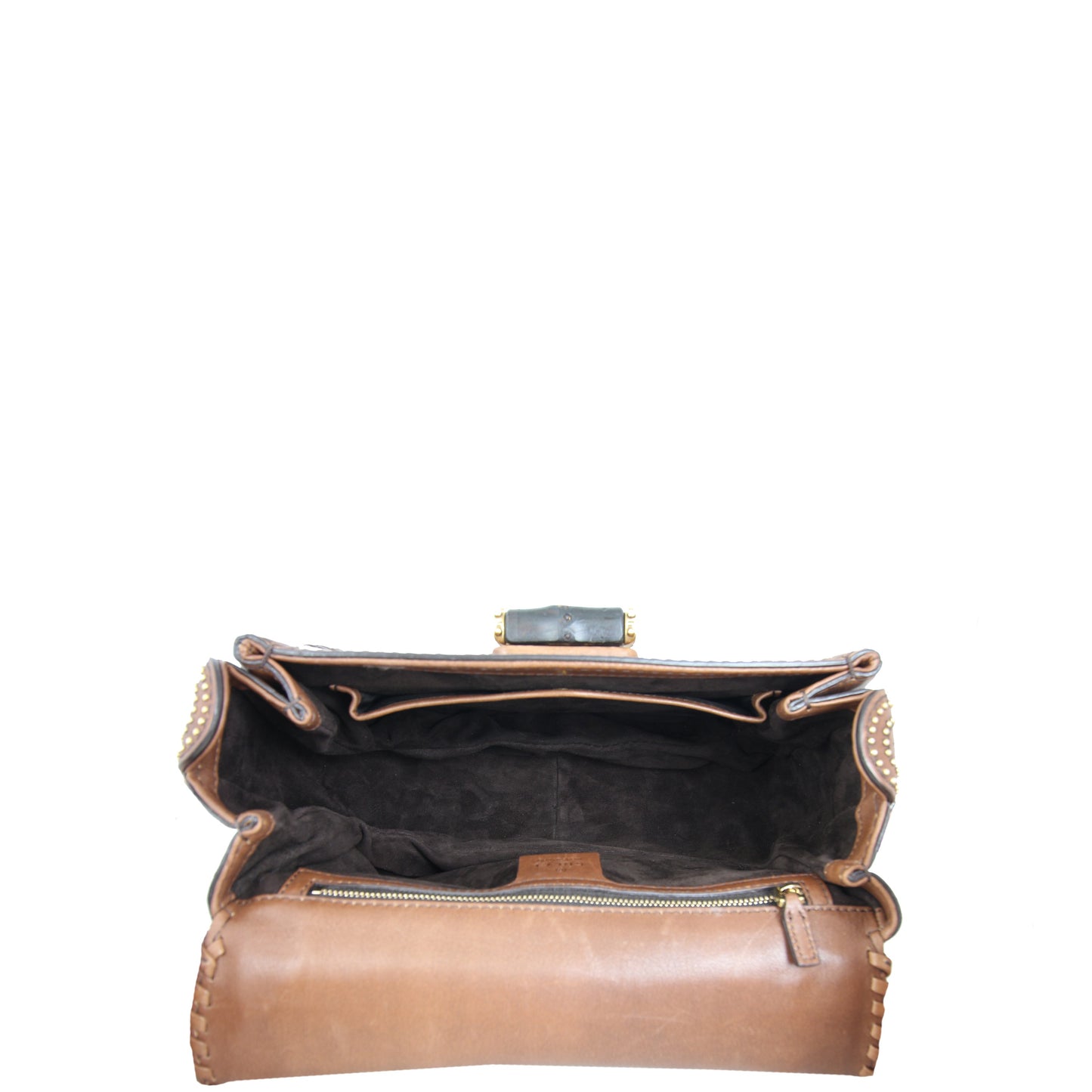 Gucci New Bamboo Stud-Embellished Bag Medium