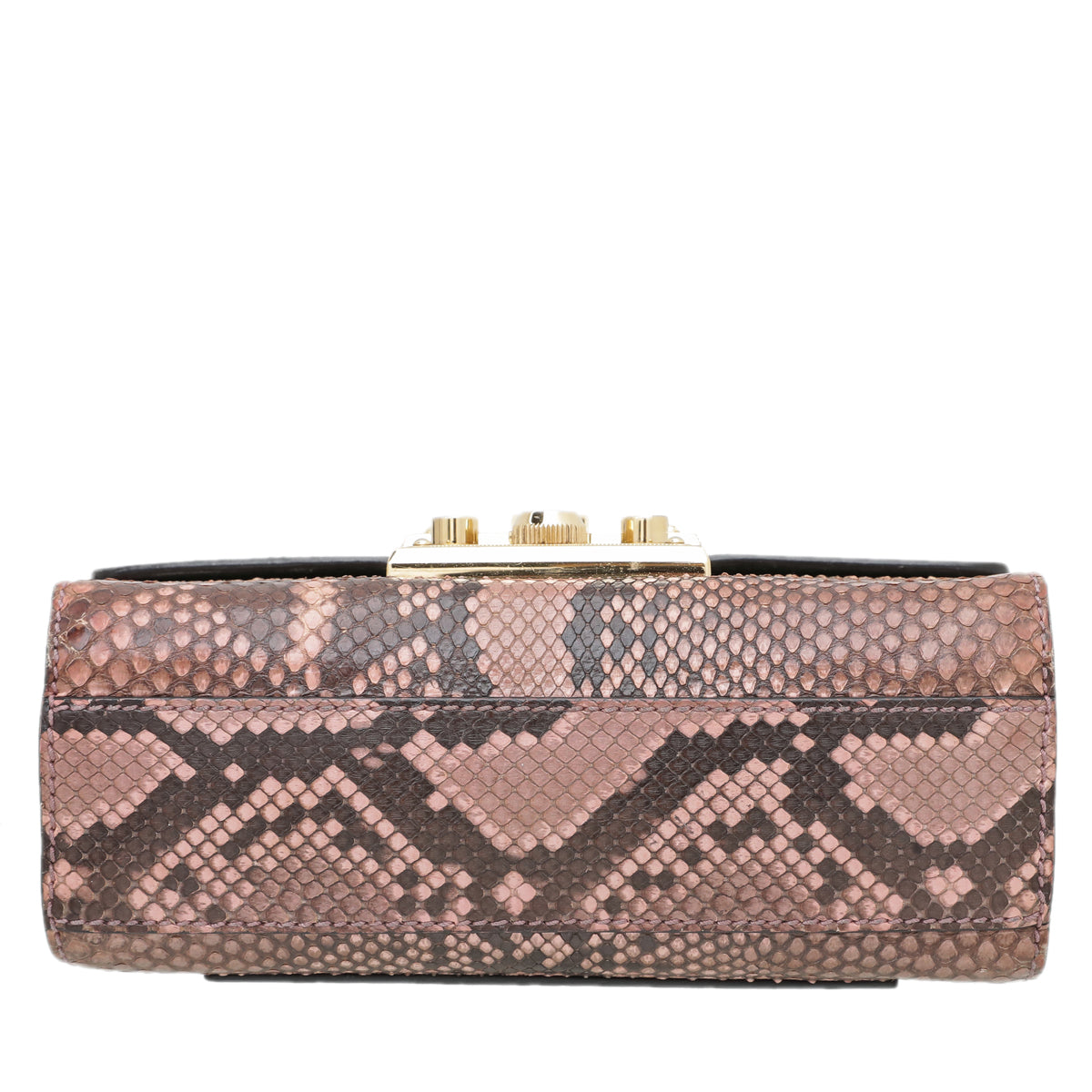 Gucci Multicolor Padlock Python Small Bag