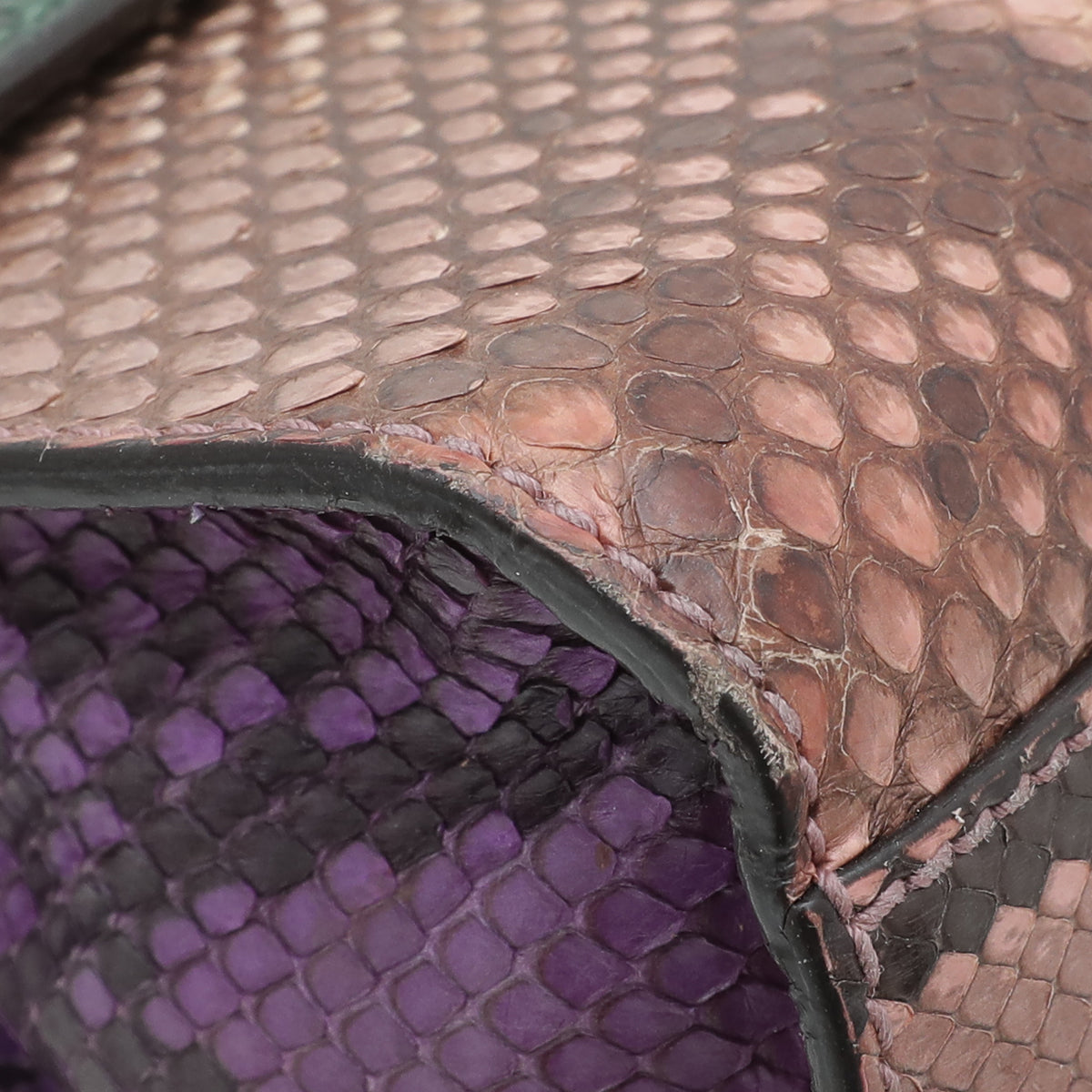Gucci Multicolor Padlock Python Small Bag