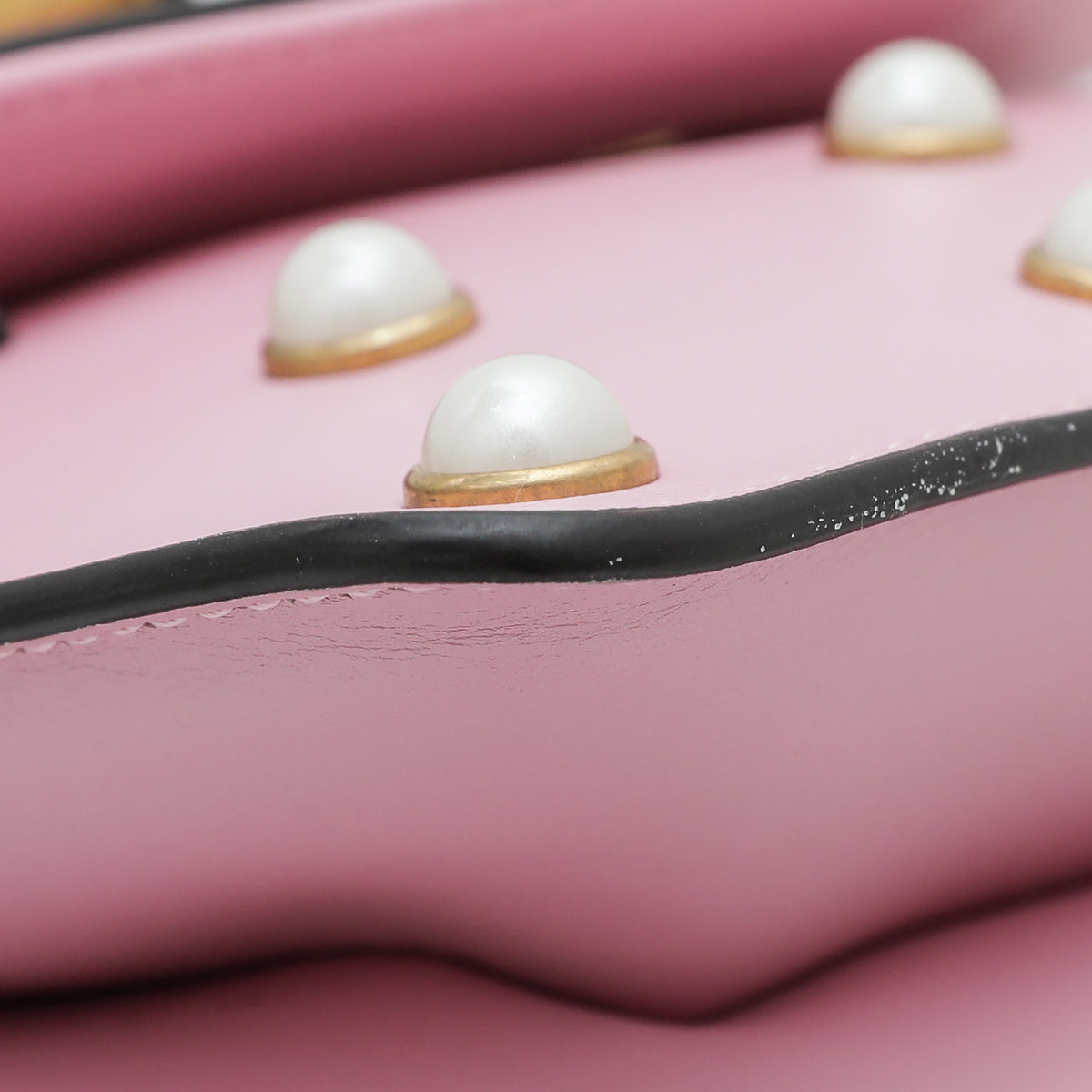 Gucci Pink Pearl Studded Queen Margaret Broadway Bag