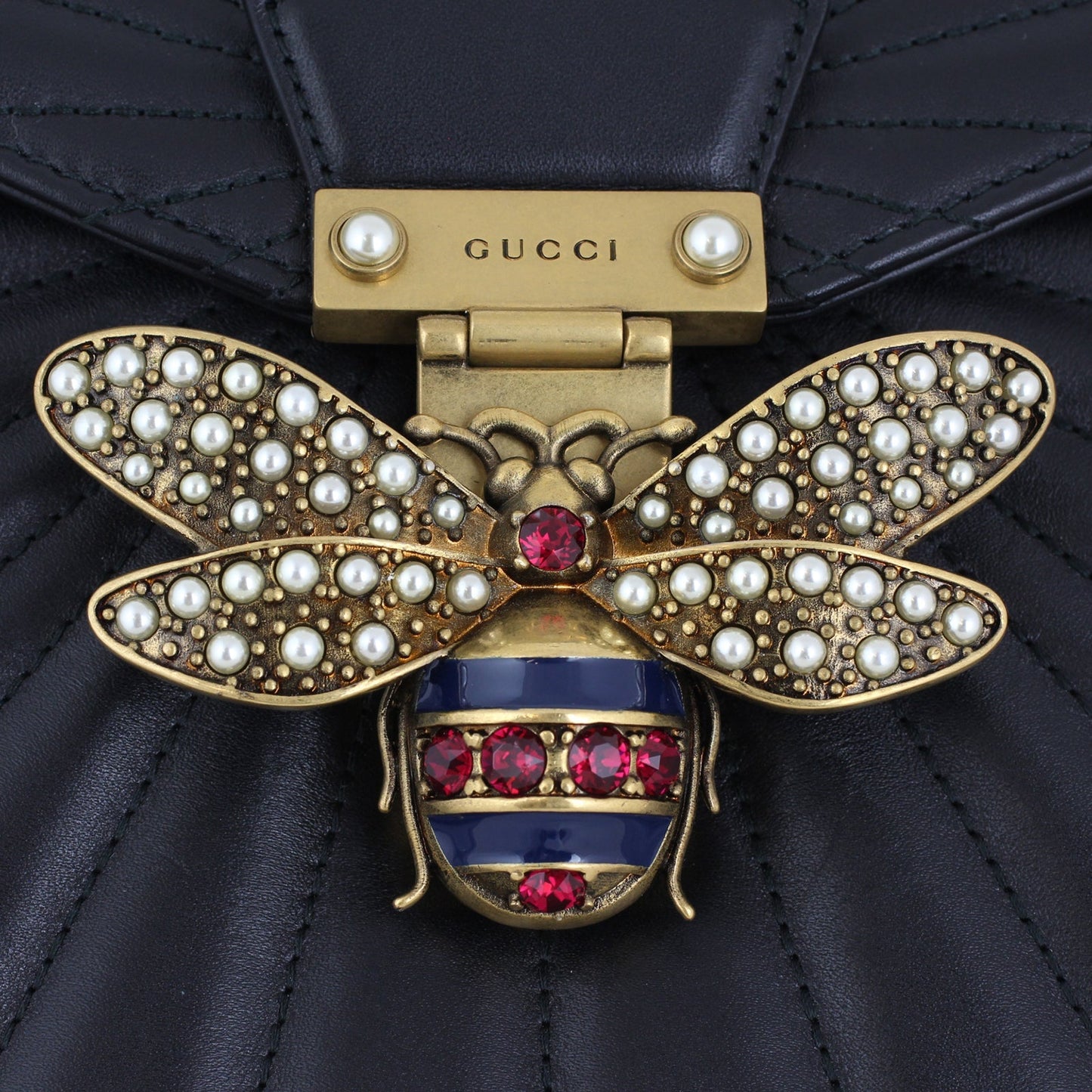 Gucci Queen Margaret Quilted Leather Backpack