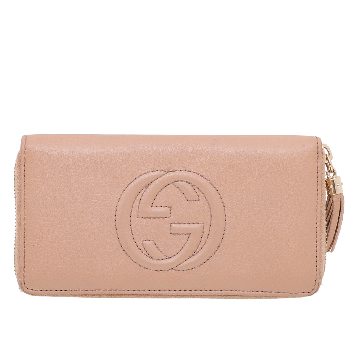 Gucci Light Brown Soho Zip Around Wallet