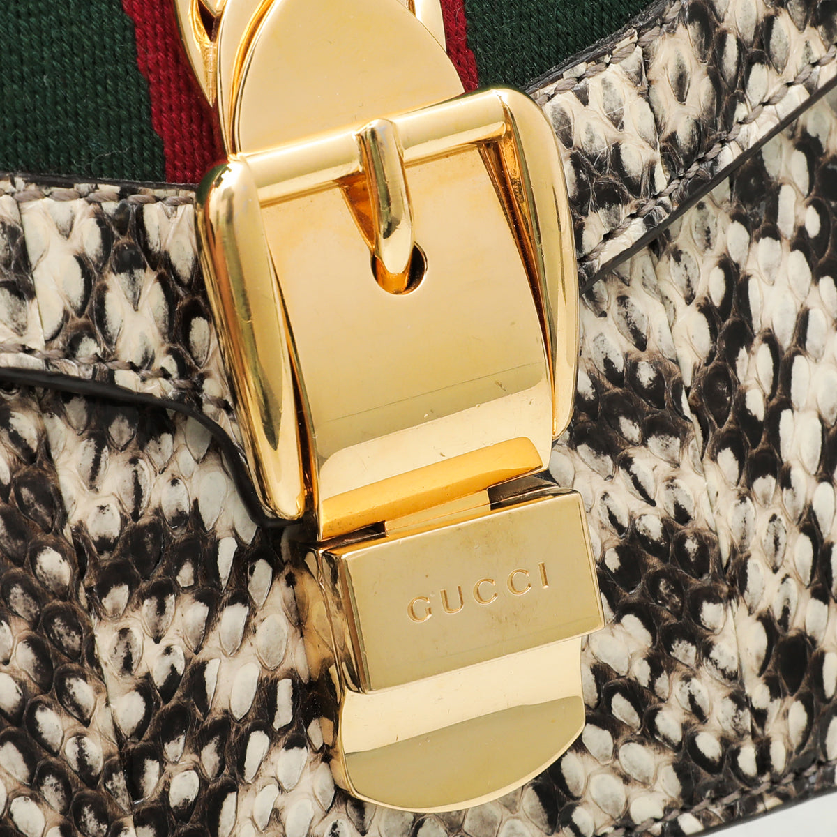 Gucci Natural Snakeskin Sylvie Mini Chain Bag