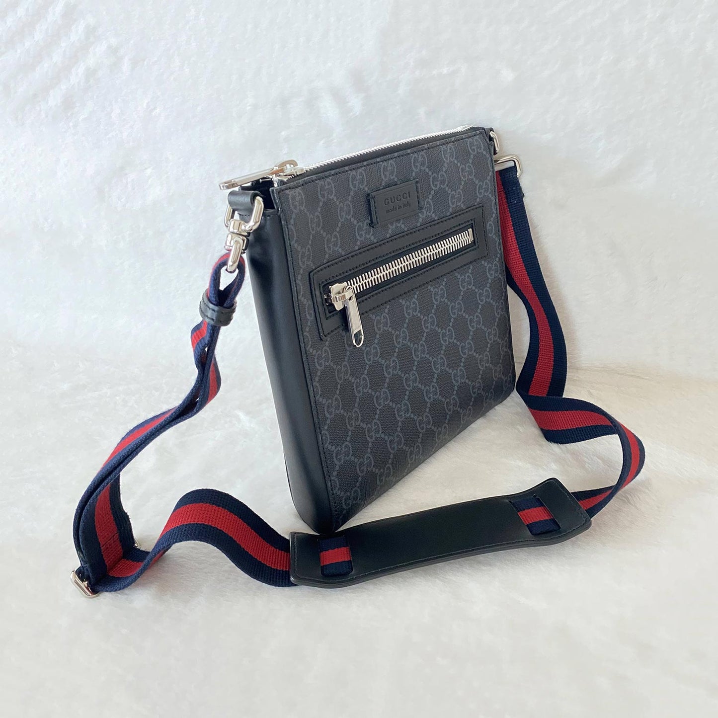 Gucci Leather Canvas Shoulder Bag Style 27