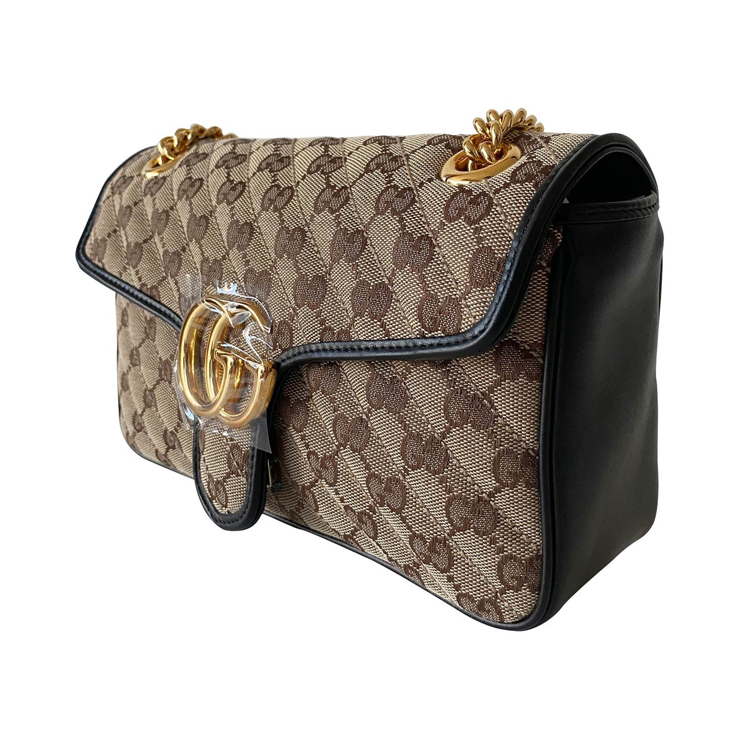 Gucci GG Marmont Leather Canvas Shoulder Bag Style 2