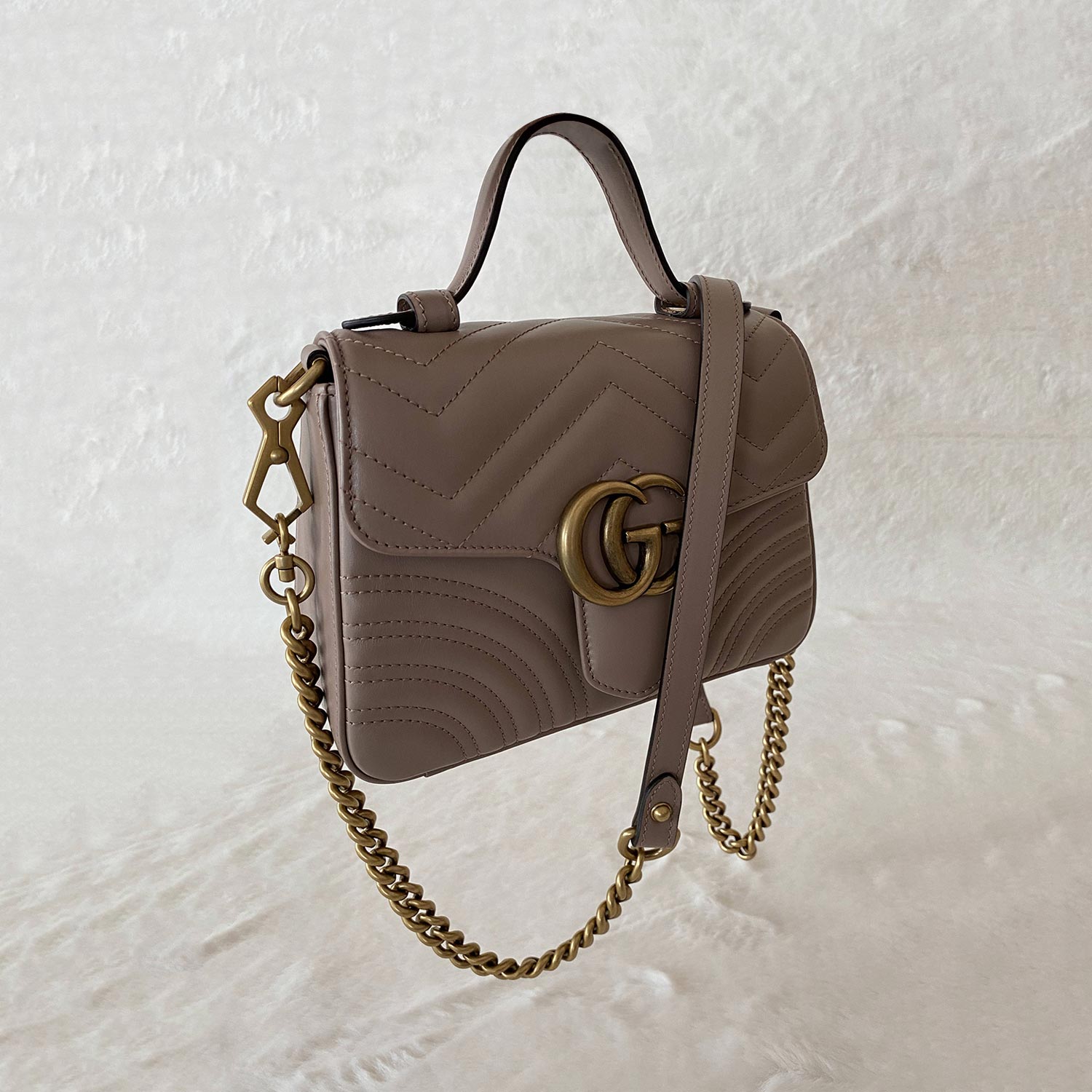 Gucci GG Marmont Leather Chain Shoulder Bag Style 10