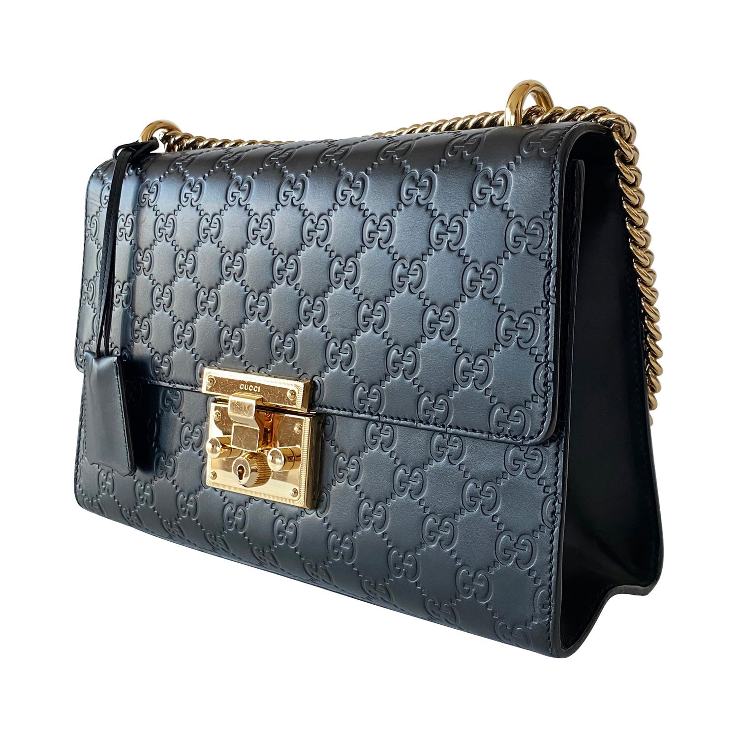 Gucci Guccissima Quilted Chain Shoulder Bag