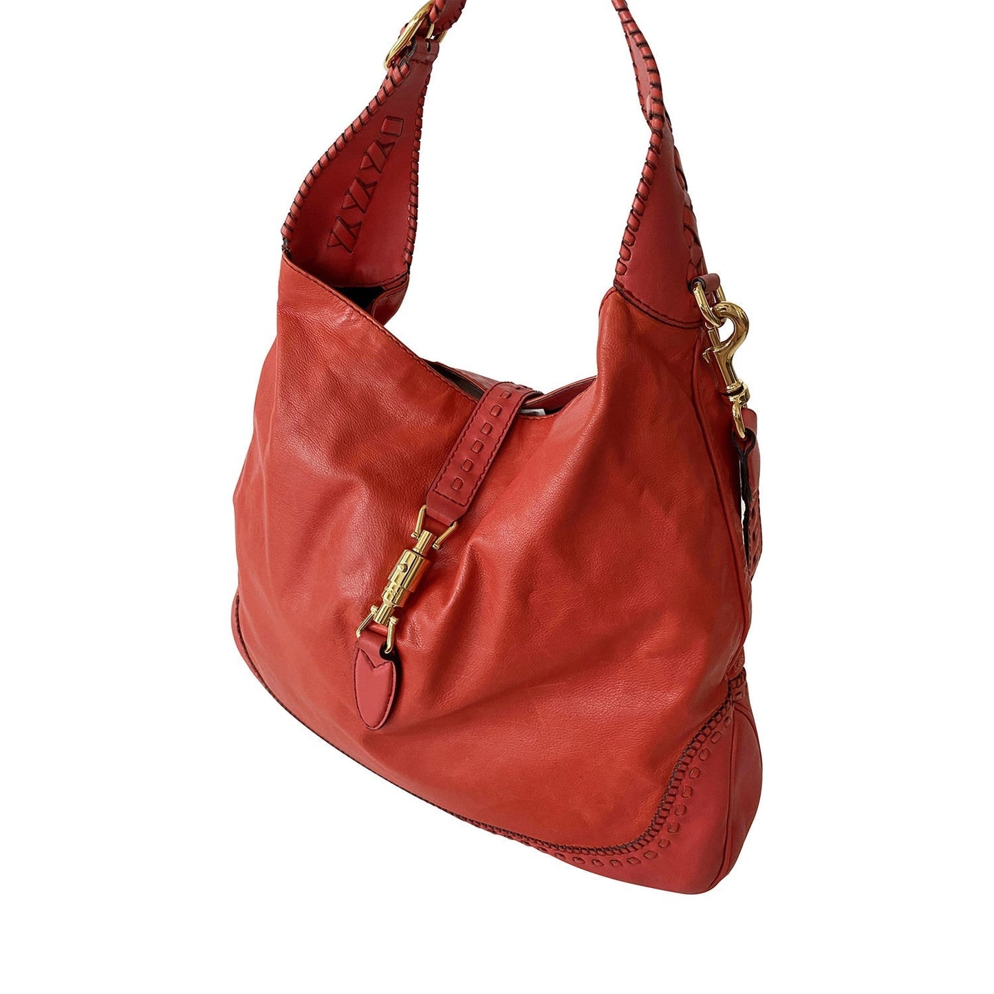 Gucci Jackie Leather Canvas Shoulder Bag Style 1