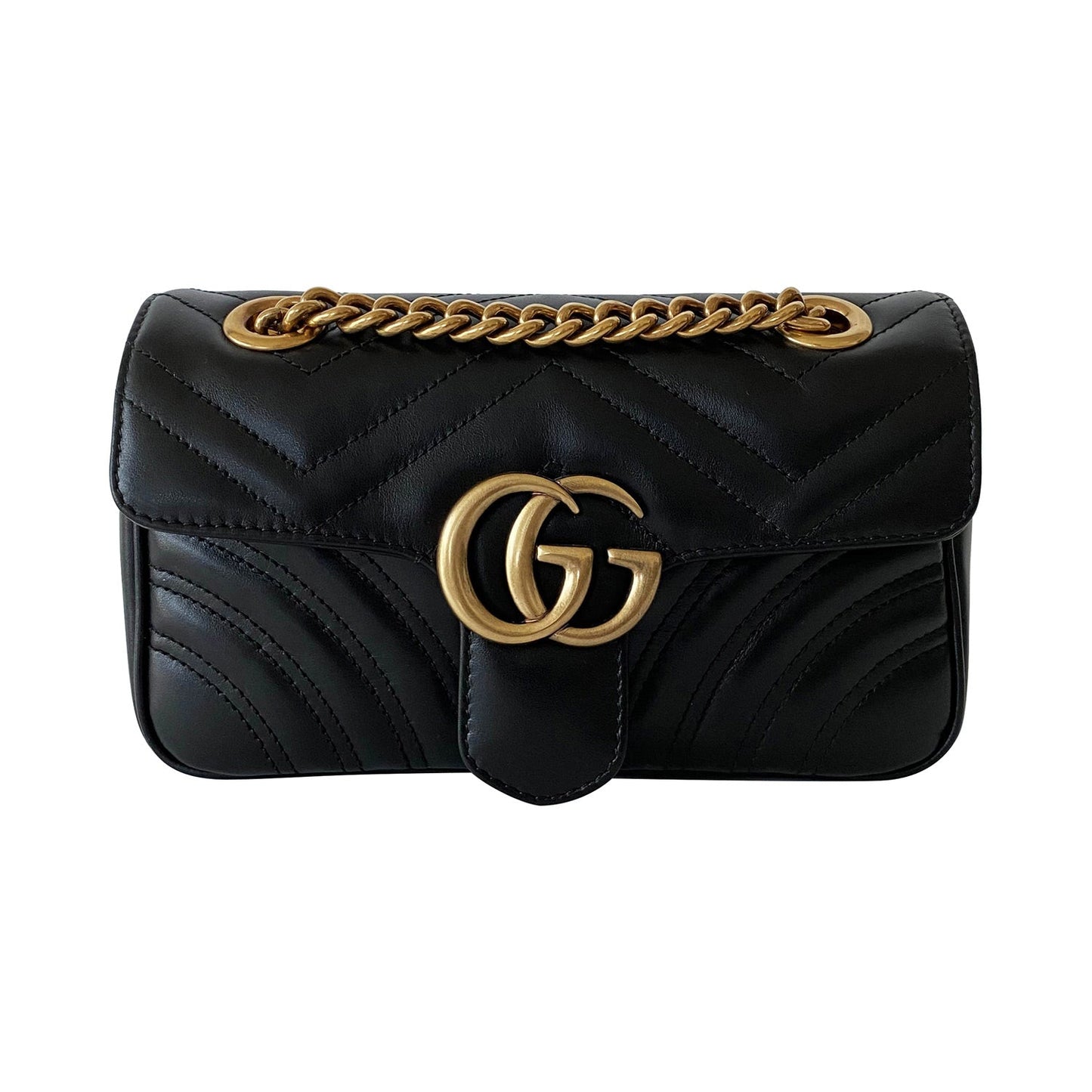 Gucci GG Marmont Leather Chain Shoulder Bag Style 6