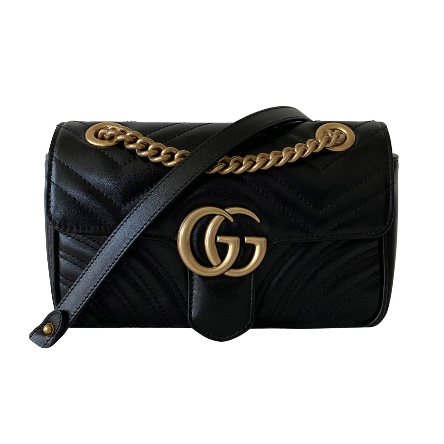 Gucci GG Marmont Leather Chain Shoulder Bag Style 7