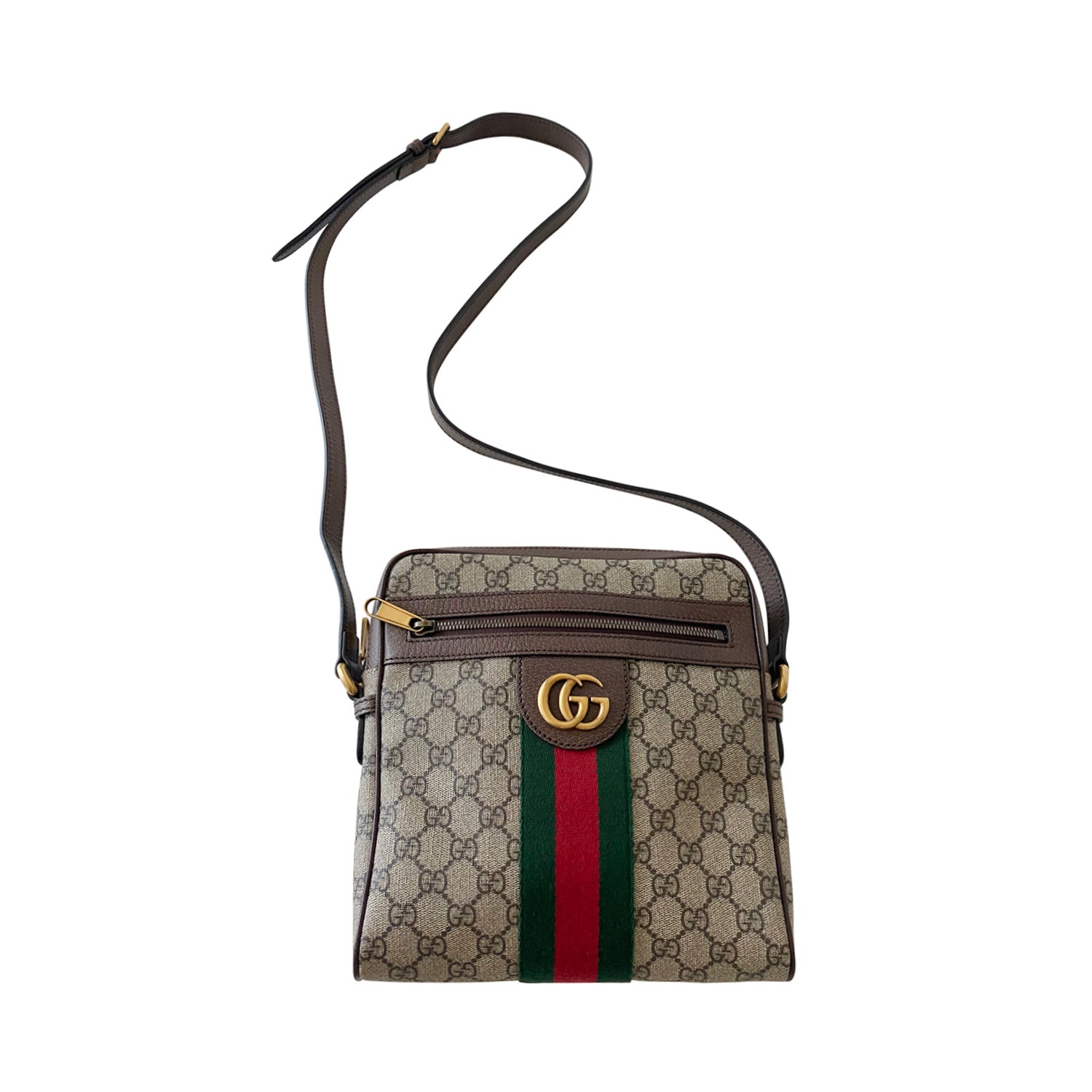Gucci Ophidia Leather Canvas Shoulder Bag Style 2