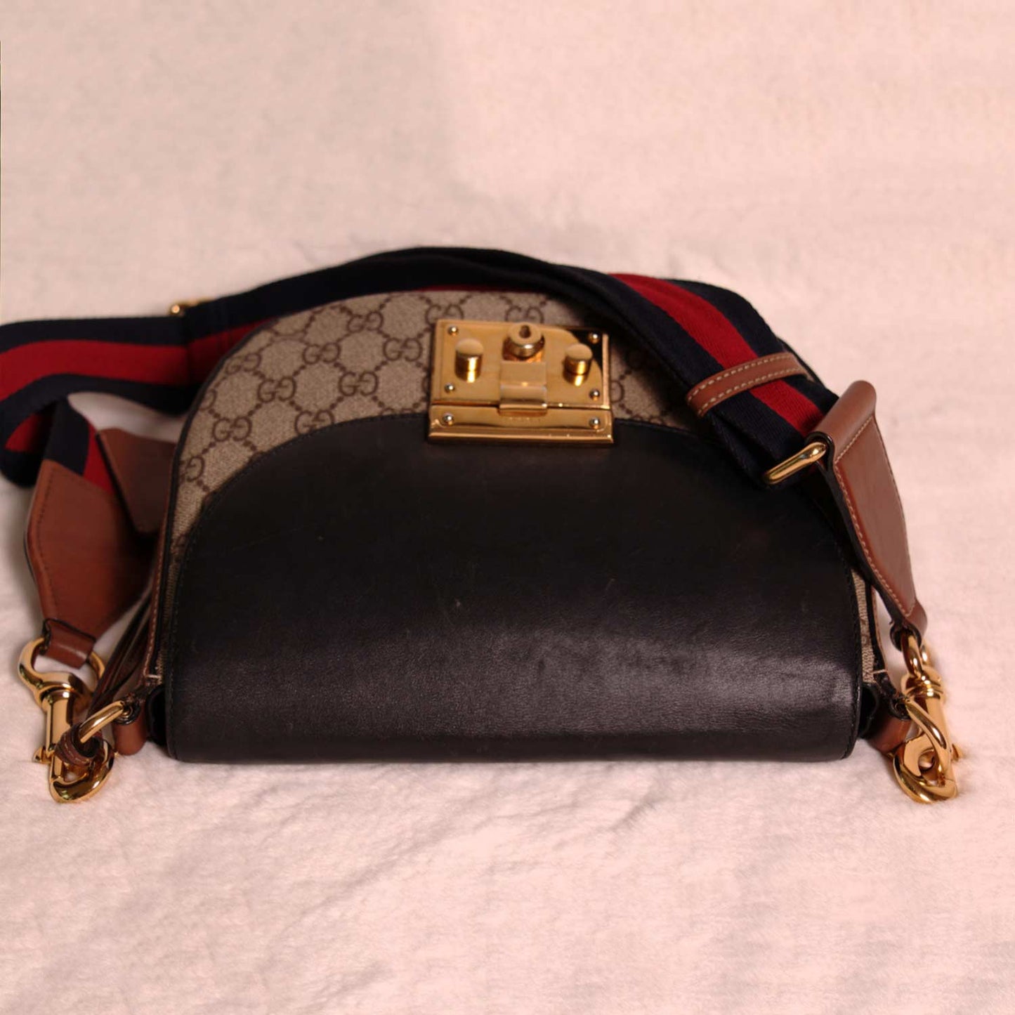 Gucci Padlock Leather Canvas Crossbody Style 2