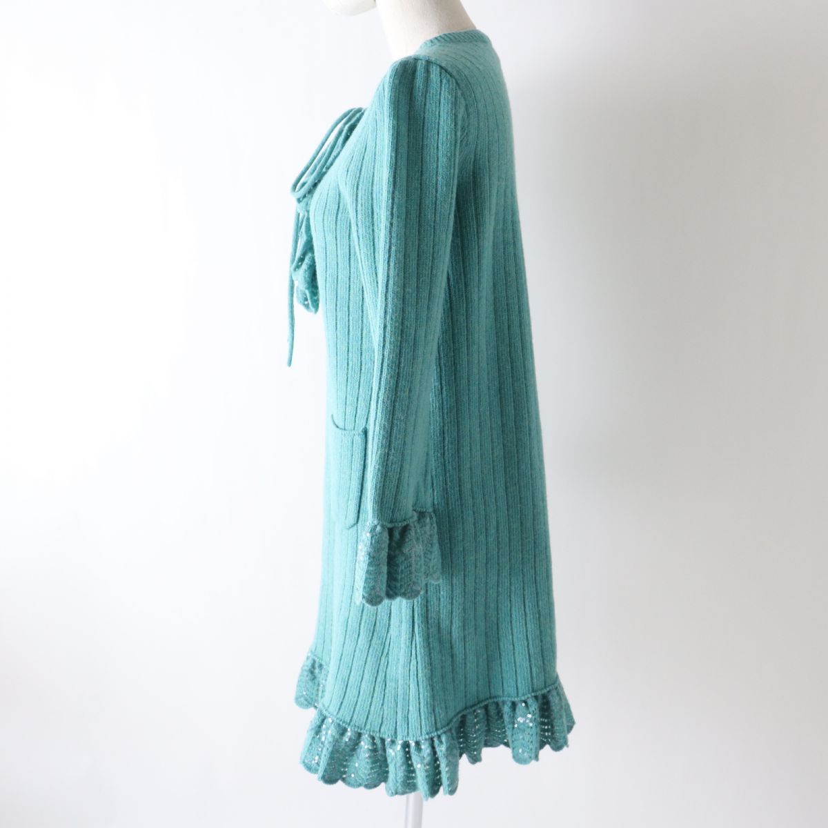 GUCCI knit Main: 100% wool, some: polyester green Women M
