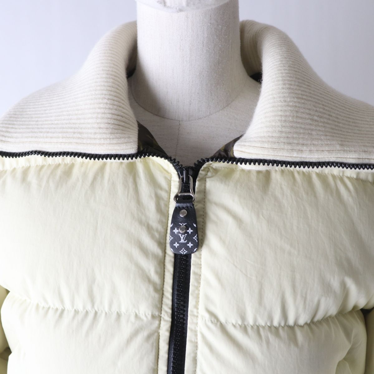 LOUIS VUITTON Blouson Outer: 100% cotton, Lining: 100% polyester, Part: 90% wool, Part: 9% nylon, Part: 1% polyurethane, Patch (sleeve): 100% polyvinyl chloride Patch (back): 85% polyurethane, 15% polyester Ivory Women 34