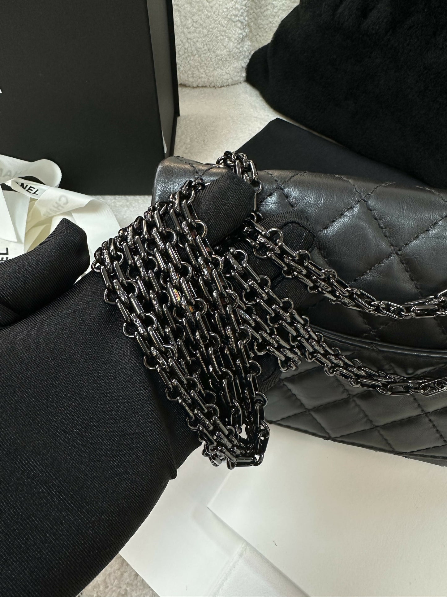 Chanel (21)2.55 Mini So Black Bag
