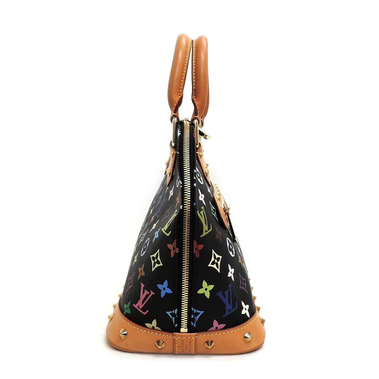Louis Vuitton Alma PM Black Multicolor Monogram Canvas Handbag
