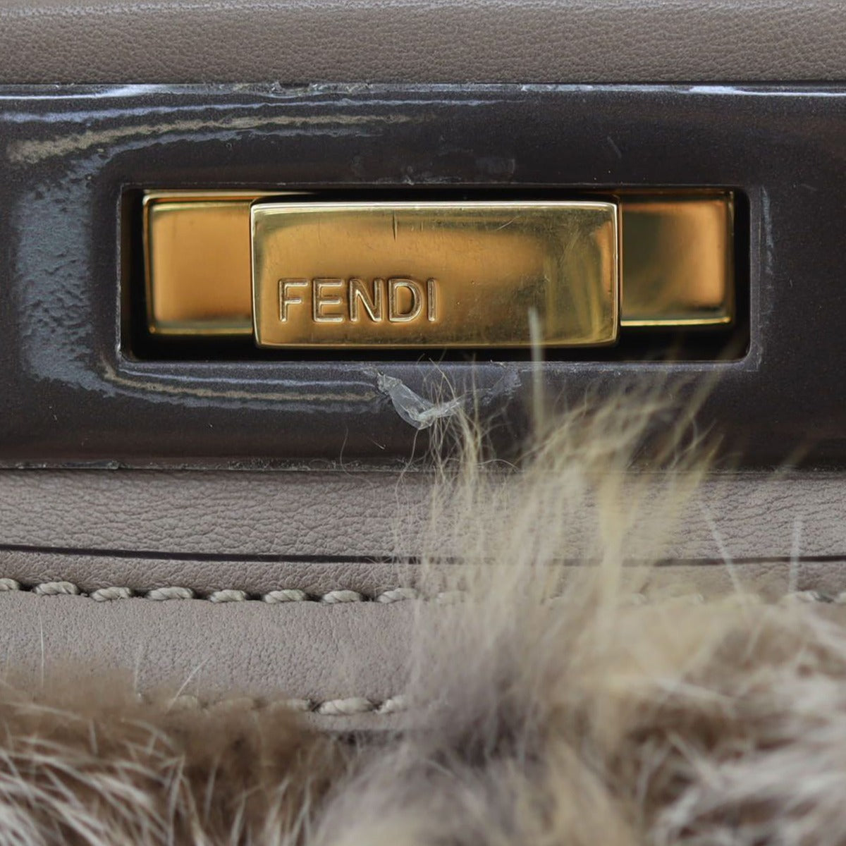 Fendi Fox & Nutria Fur Peekaboo Large