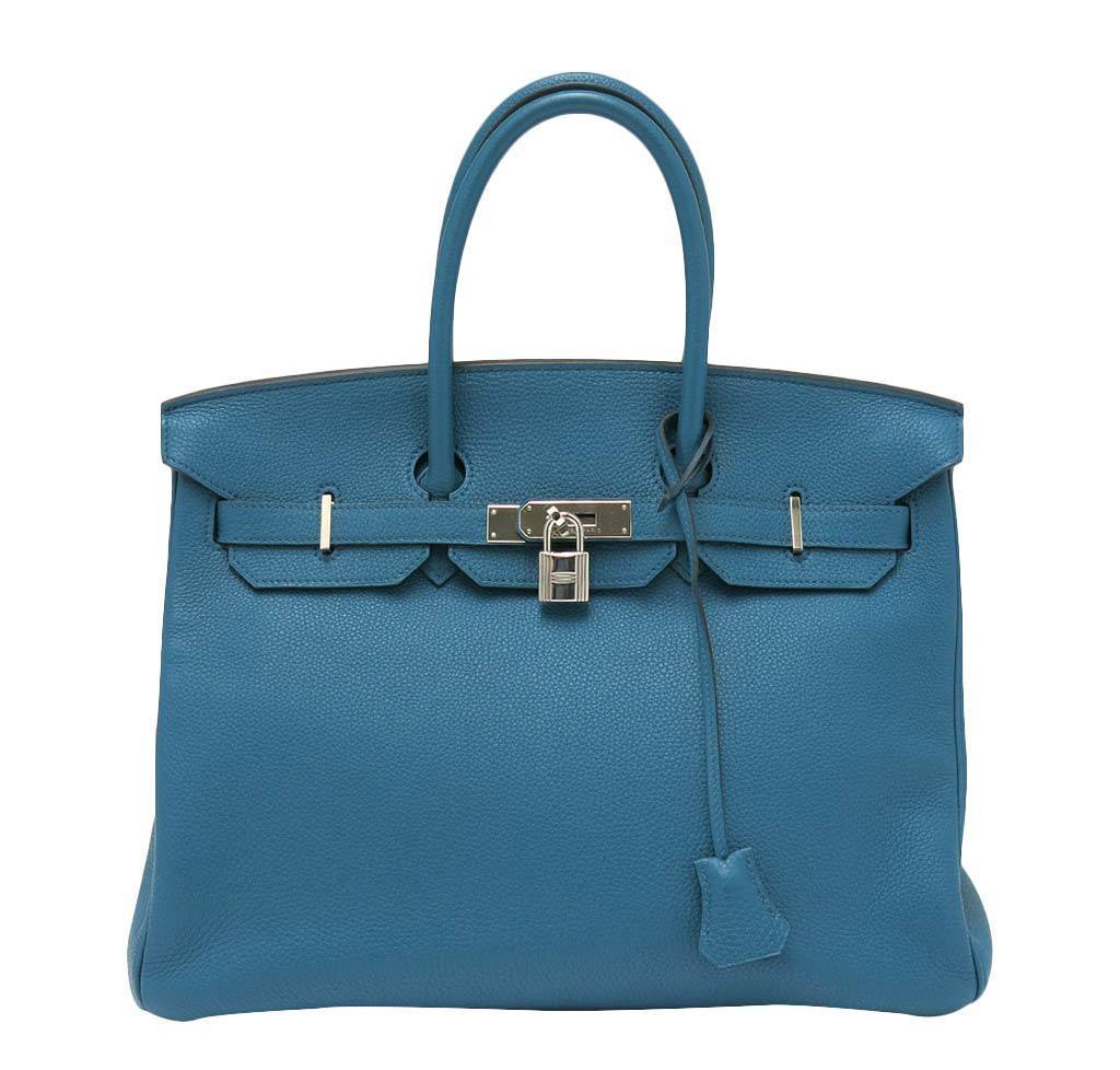 HermesBirkin 35 Cobalt Togo Bag PHW