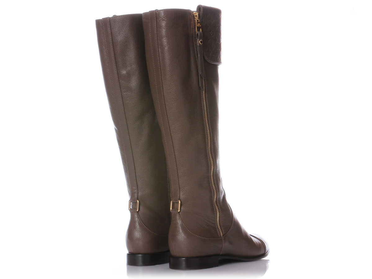 Louis Vuitton Brown Inspired Boots