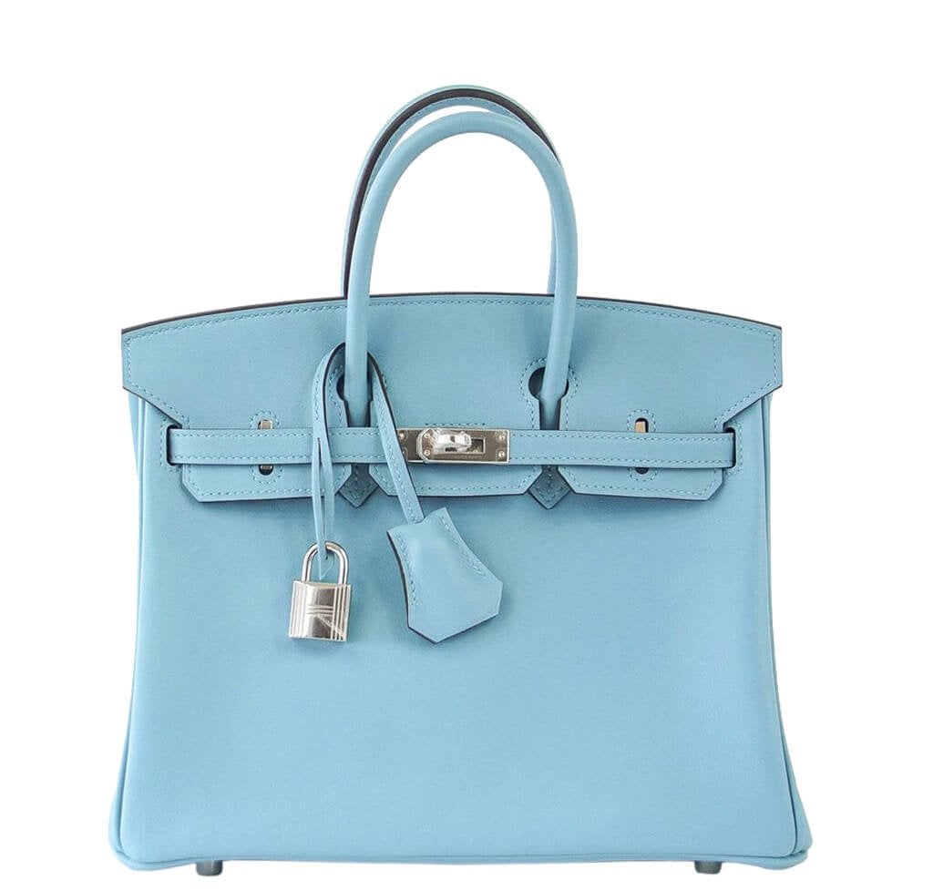 HermesBirkin 25 Bag Bleu Saint Cyr