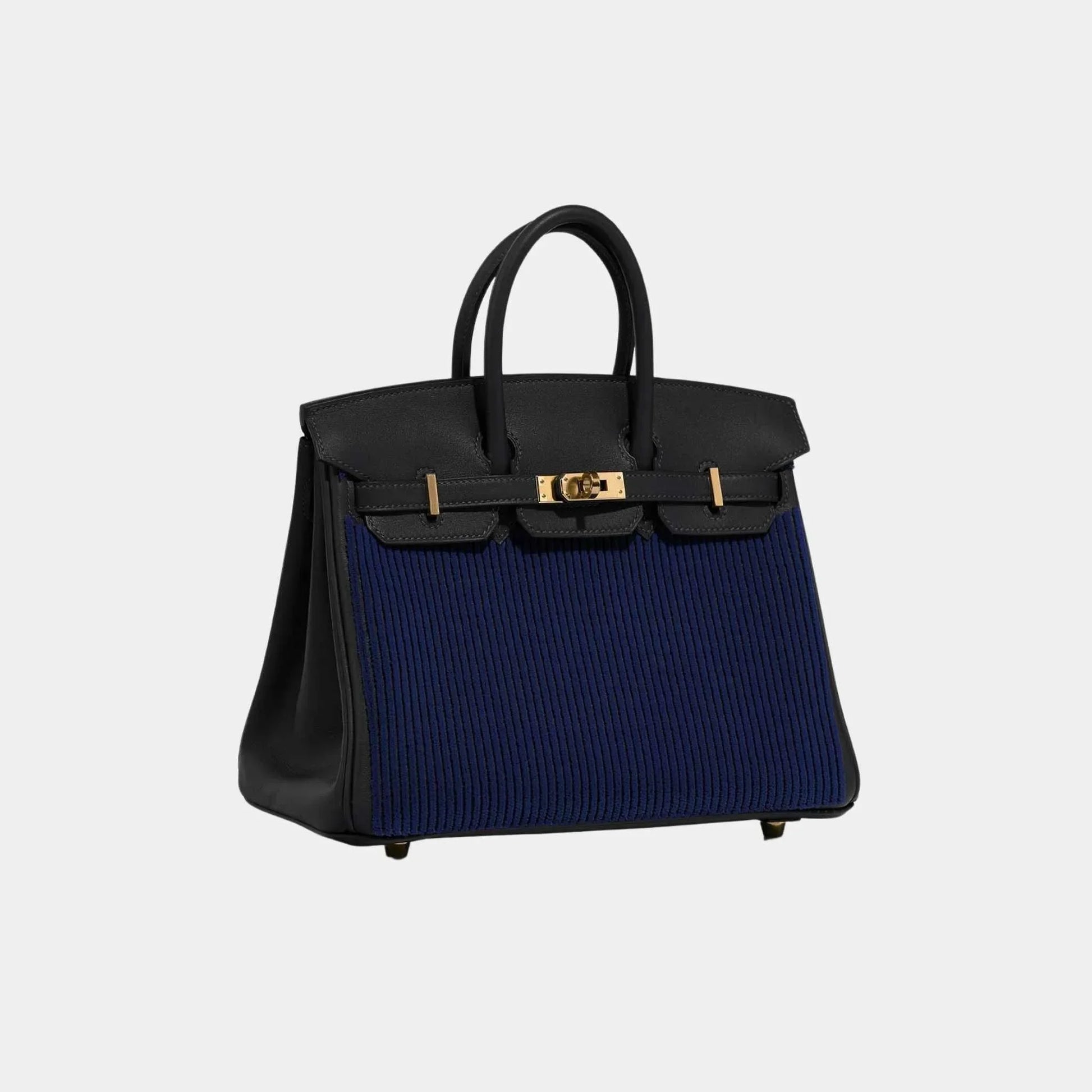 Birkin 25 Cote a Cote Tuffetage Swift Caban - Bleu Saphir