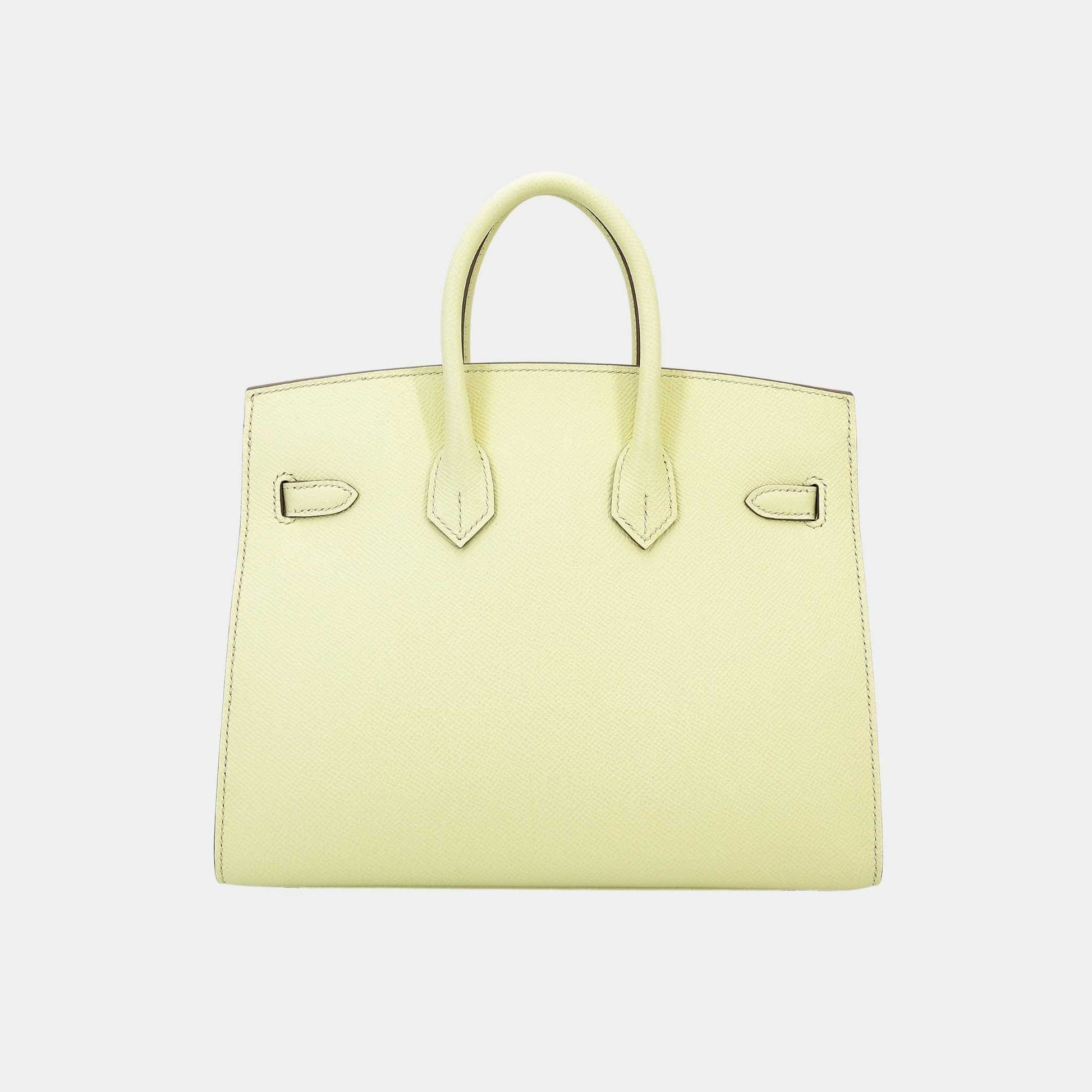 Birkin 25 Epsom Sellier Jaune Milton PHW