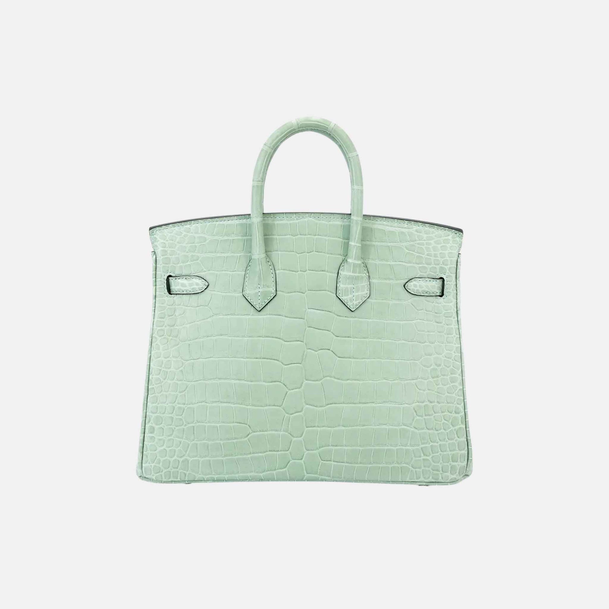 Birkin 25 Matte Porosus Crocodile Vert d’Eau GHW