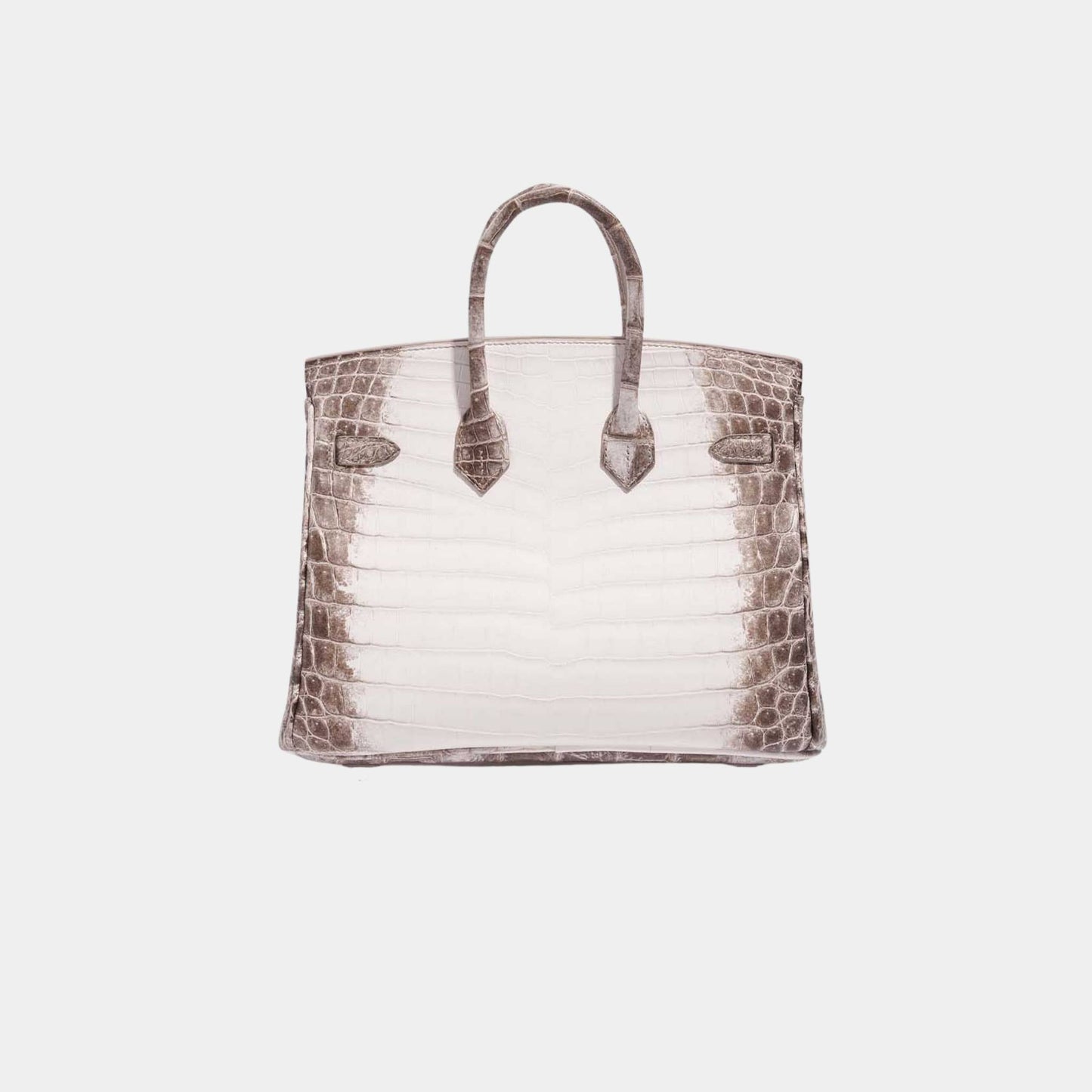 Birkin 25 Niloticus Crocodile Himalaya Blanc