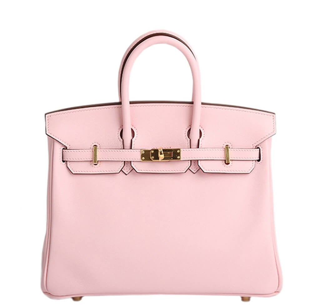 HermesBirkin 25 Bag Rose Sakura Gold Hardware
