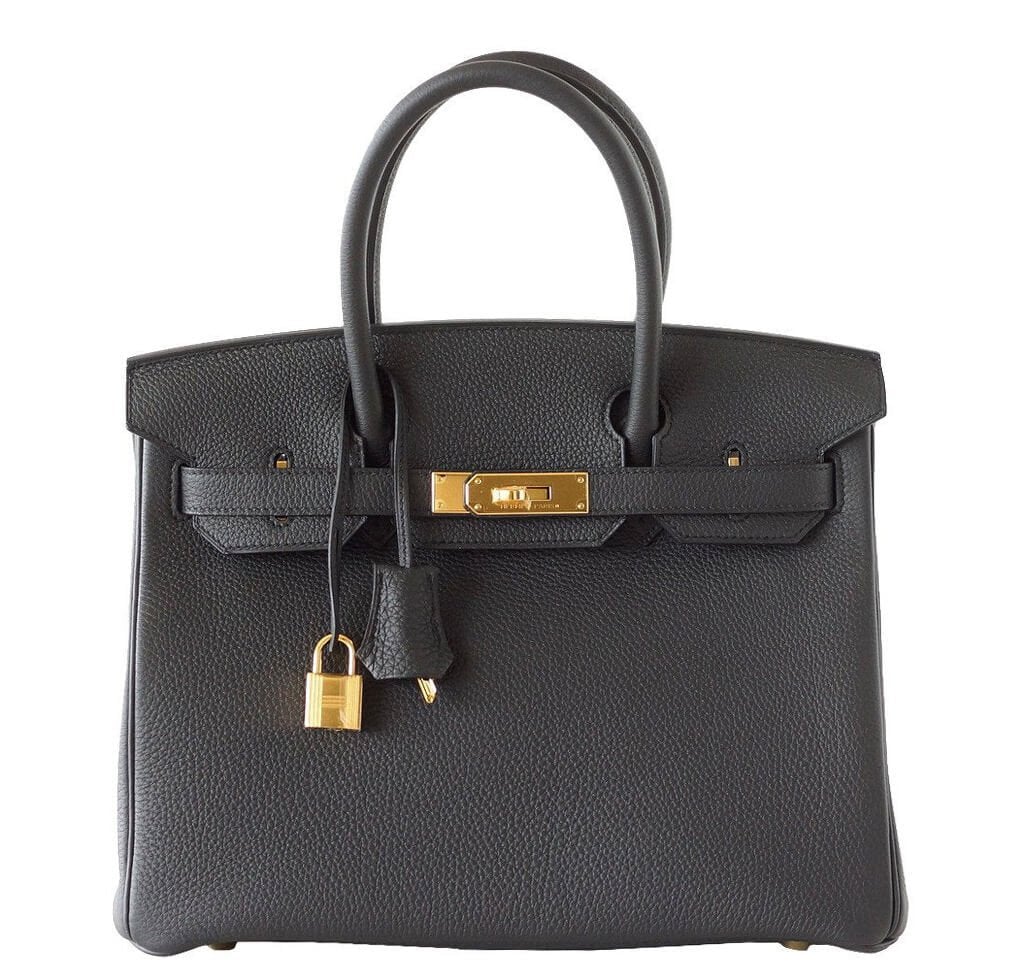 HermesBirkin 30 Plomb Togo Bag Gold Hardware
